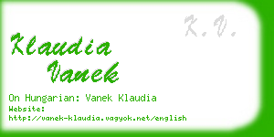 klaudia vanek business card